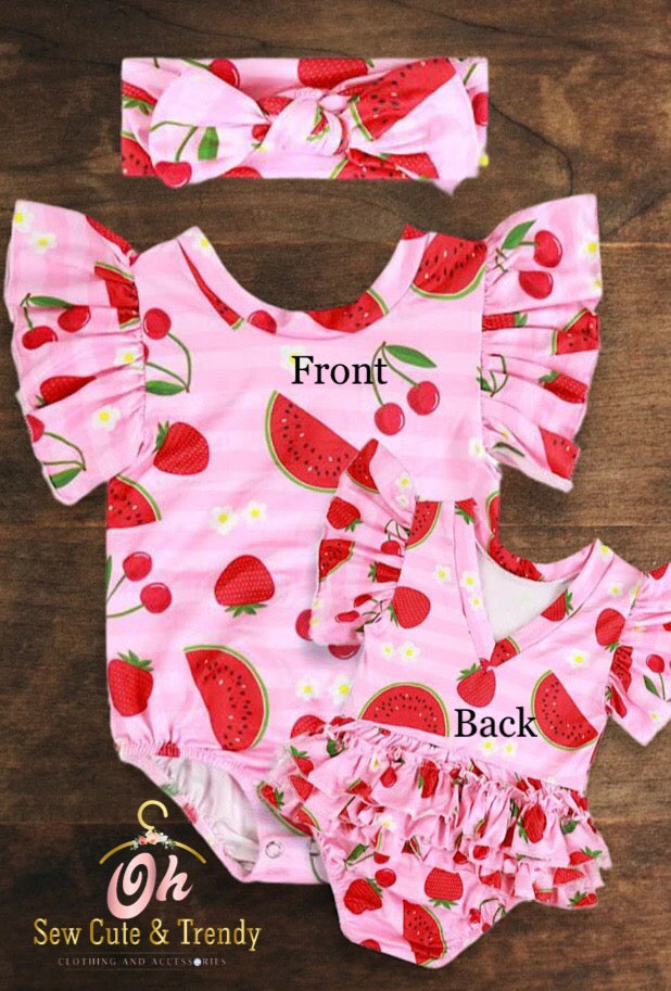 Watermelon Printed Onesie