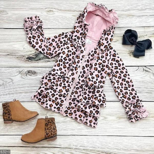 Cool Cheetah Ruffle Hoodie